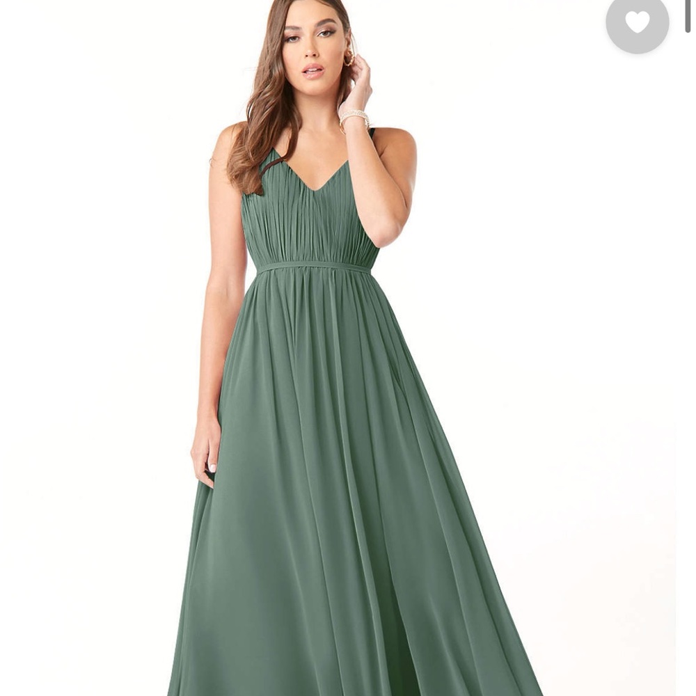 Azazie Blythe Dress in Eucalyptus
